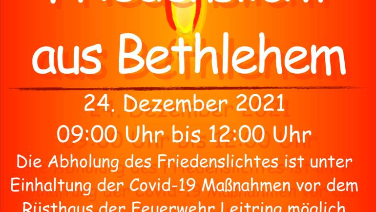 Friedenslicht am 24.12.21