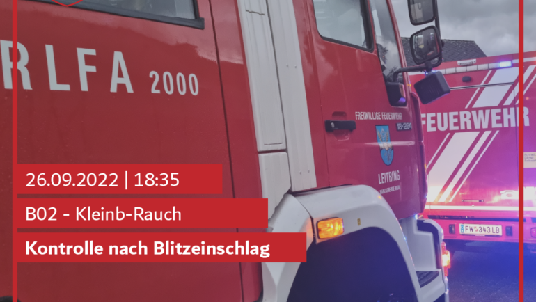 Einsatz: B02 – Kleinb-Rauch, am 26.09.2022